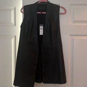 BCBG Max Azria faux leather mini dress